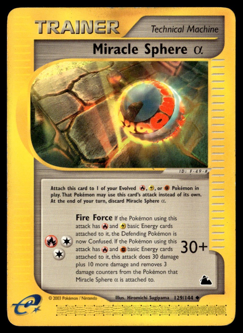 Miracle Sphere Alpha 129/144 Uncommon Skyridge Pokemon 2003