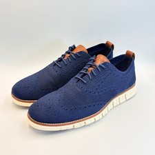 Cole Haan Zerogrand Dress Shoes Mens 11 M Blue Stitchlite Wingtip Oxford C24947