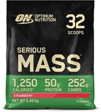Optimum Nutrition Serious Mass,Strawberry Flavour, 16 Servings, 5.45KG 10.07 per kilo