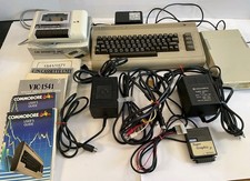Vtg 80s Commodore 64 Bundle Console, 1541 Dis...