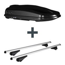 Dachbox Topbox TopBox 420 + Dachträger Menabo Tiger für Kia Soul II Typ PS NP