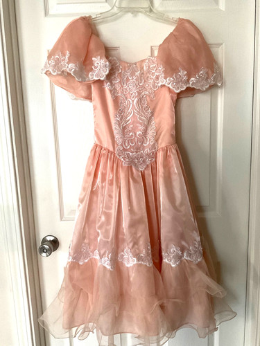 Vintage 1980s Dress Girls Youth Size 10/12 Cottagecore Fairycore