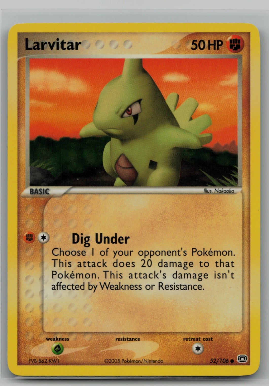 Larvitar Common Emerald 52/106 NM