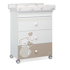 Bagnetto Fasciatoio cassettiera DOLCECUORE Bianco Foppapedretti