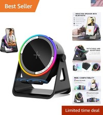 Portable Wireless Speaker  Phone Stand with Dynamic RGB Ambient Lighting