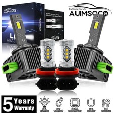 For Lincoln Navigator 2007-2017 4x LED Headlights Bulbs High Low Beam Fog Light