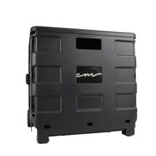 Everything Mary Collapsible Rolling Craft Cart with Lid, Black