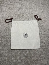 Hermès Small Dust Bag Beige Herringbone Draw...