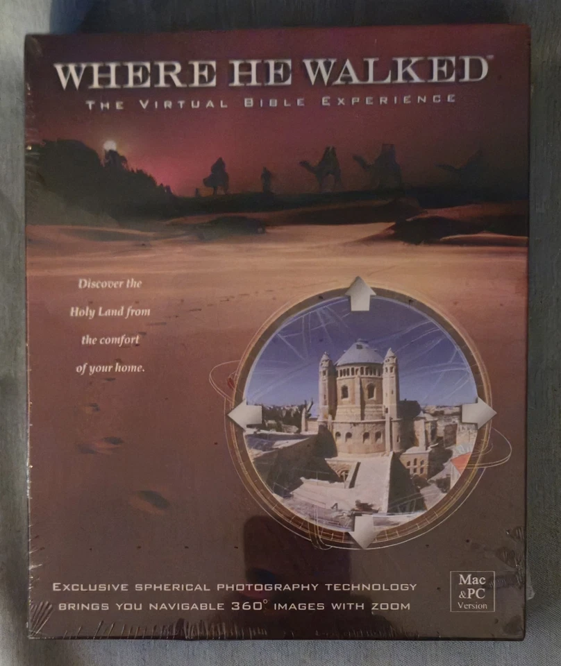 WHERE HE WALKED MAC/PC CD-ROM Virtual Bible 2001 New Factory Sealed - Image 2 of 3
