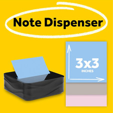 Pop-Up Sticky Note Dispenser Black Wave 3x3 N...