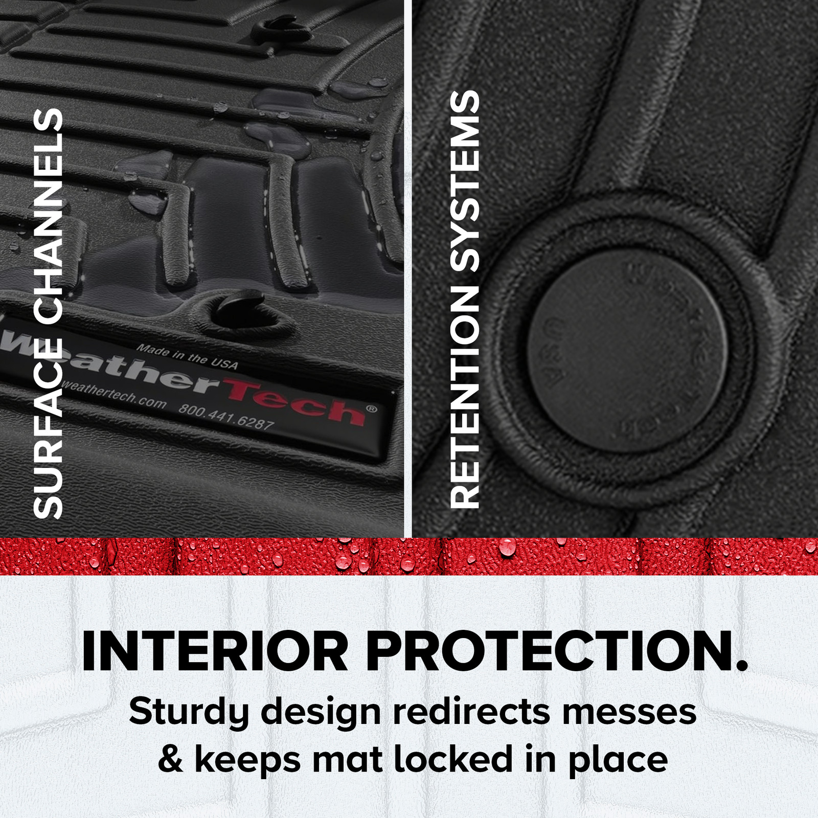 WeatherTech FloorLiner for 2014-2015 Maserati Quattroporte - 1st Row, Grey
