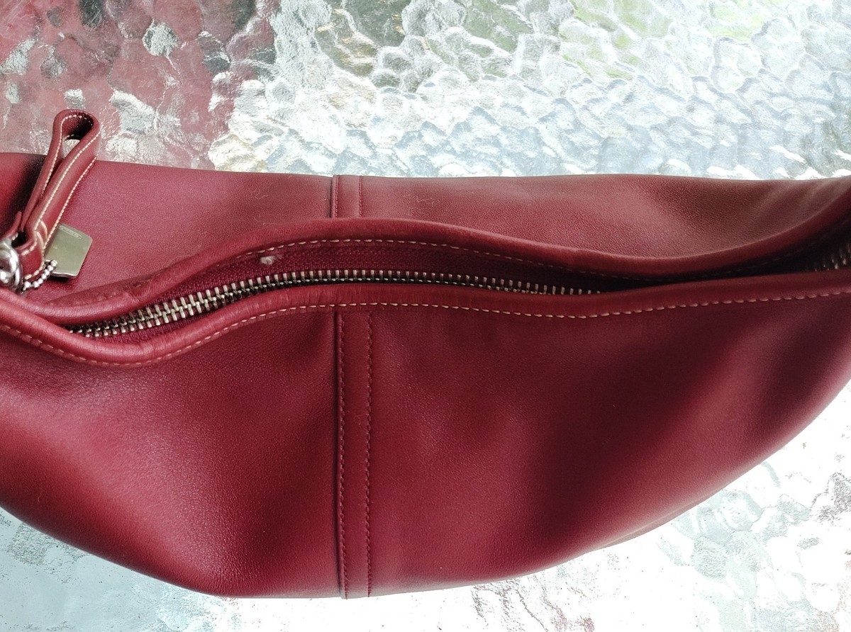 Coach 9219 SMALL Vintage Cherry Red Leather Ergo Hobo Bag | eBay