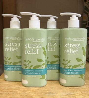 4 PACK Bath & Body Works Eucalyptus Spearmint Stress Relief Conditioner 9.6 oz