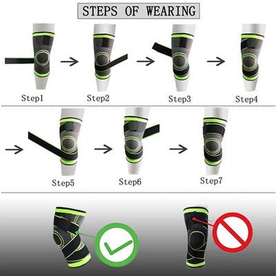 1PCS Adjustable Knee Support Knee C-ompression Sleeve Brace Double ATRC