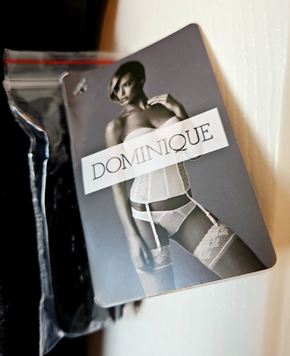 Dominique Colette Size 42F Black Lace Nylon Corset Bridal Bra Padded Boned - Picture 3 of 6