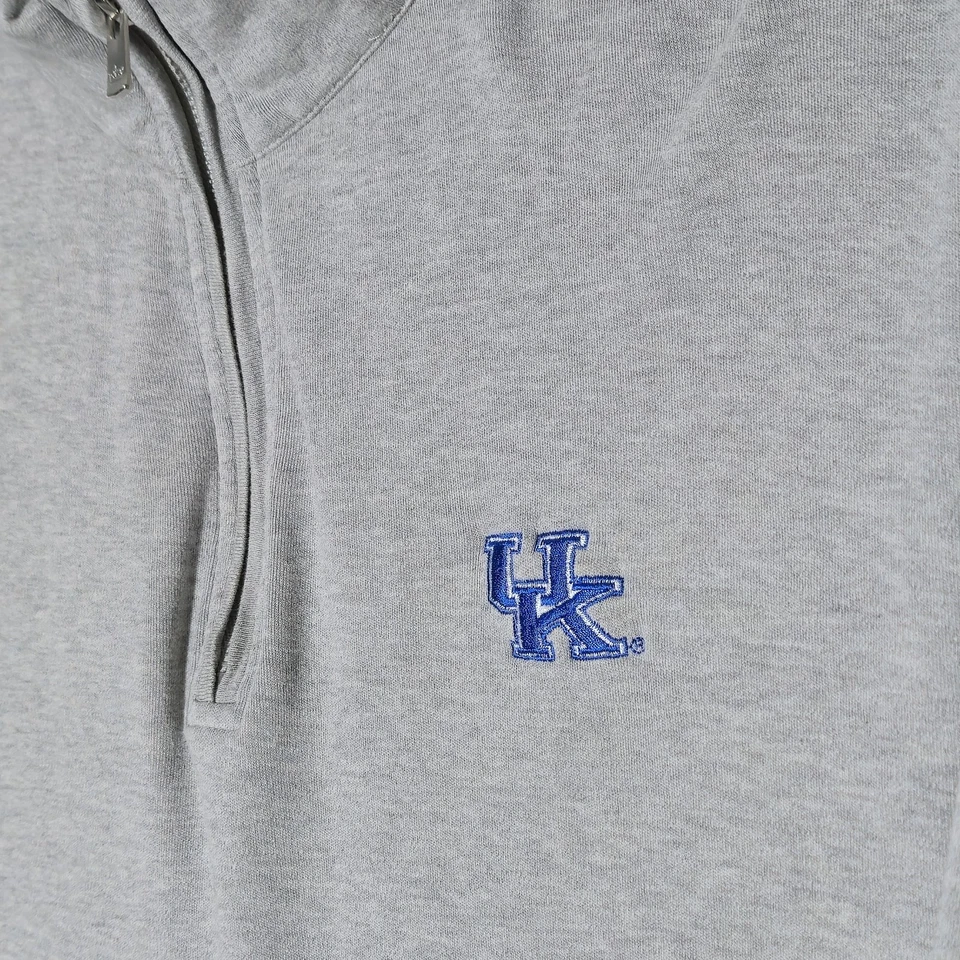 Suéter Kentucky Wildcats Para Hombres L Gris Reino Unido Peter Millar Pullover 1/4 Cremallera Golf Foto 2 de 4