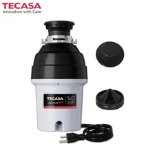 TECASA Garbage Disposal 1.0 HP Food Waste Disposer Kitchen Sink Power Corded NEW