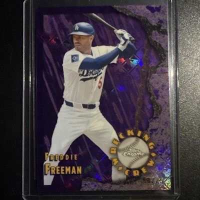 2026 Topps Chrome Freddie Freeman Wrecking Crew Purple Logofractor /75 Dodgers