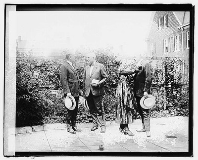 Photo:R.B. Creager, Mrs. Harding, Mr. H[arding], F.E. Scobey