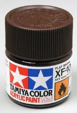 Tamiya Acrylic XF-10 Flat Brown Paint Jar 81710