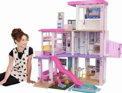 Barbie Dreamvilla Dream House (114 cm) 3-stöckiges Puppenhaus mit Pool