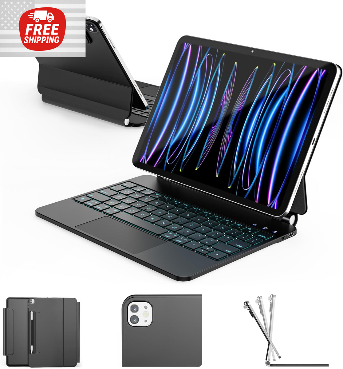 Magic Keyboard for Ipad Air 11-Inch M2 2024/M3 2025 Ipad Pro 11