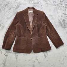 Vintage 70s BANFF International Blazer Womens 12 Brown Corduroy 2-Button Preppy