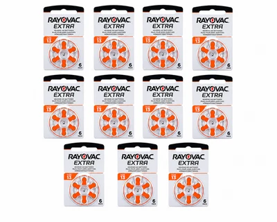 66x Rayovac Piles Appareil Auditif Premium PR48 DA13 1,45 V Zinc-Air - Photo 1/4