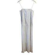 Zara Dress Women XS White mixed maxi dress Zw Collection oyster Bridal Shower