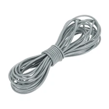 5.5 Yard 2mm Round Leather Cord Lacing String for DIY Crafts, Gray