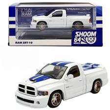 SHOOM64 1:64 WHITE / BLUE - 2003 DODGE RAM SRT-10 PICKUP