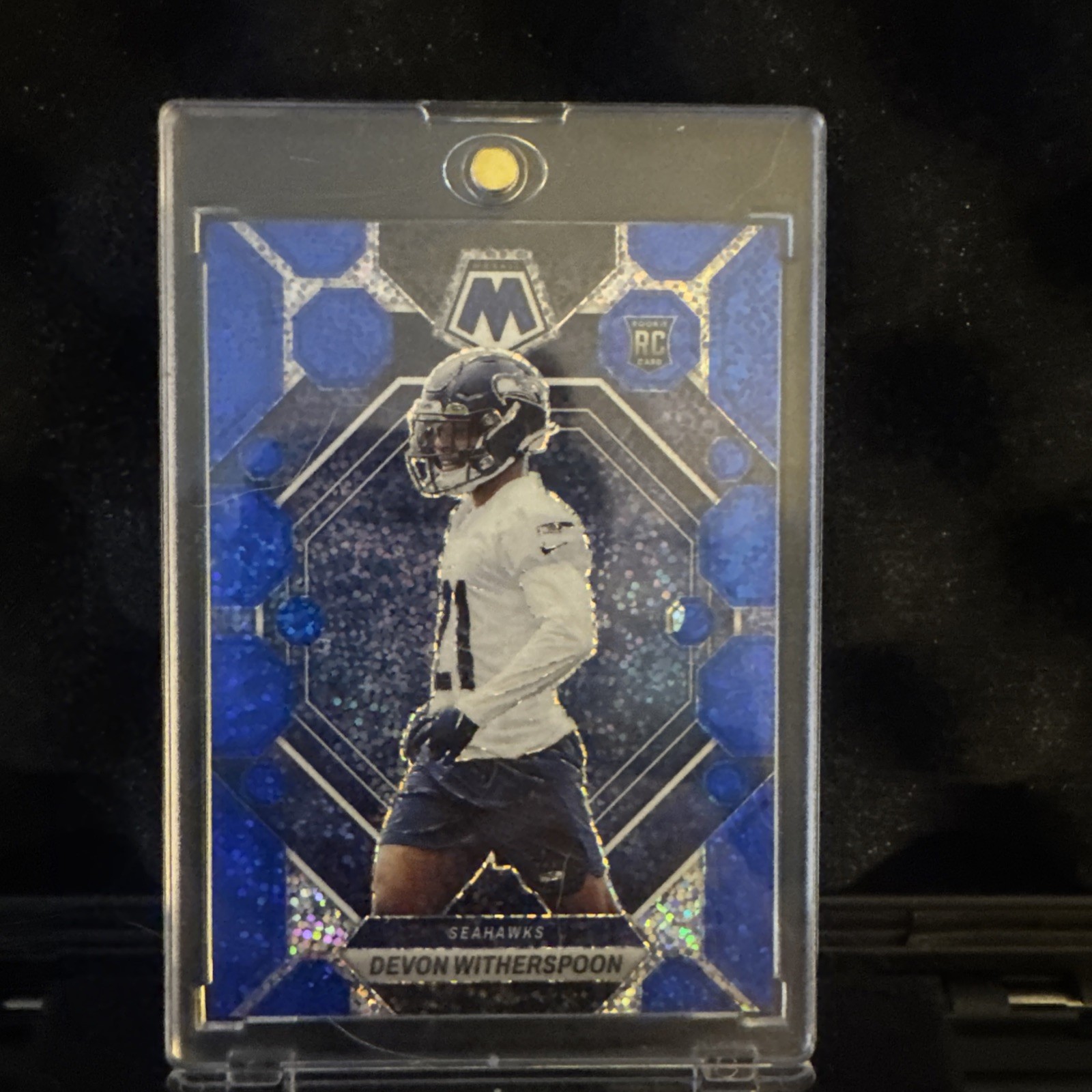 2023 Panini Mosaic - Rookies Devon Witherspoon #313 Blue Sparkle Prizm /96 (RC)