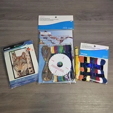 NWT 2 Friendship Bracelet Kits & 1 Cross Stitch Kit, Custom Bundle 
