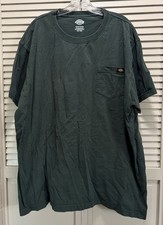 Dickies Green Logo Crew Neck Short Sleeve T-Shirt Size 3XLT Cotton Work Outdoor