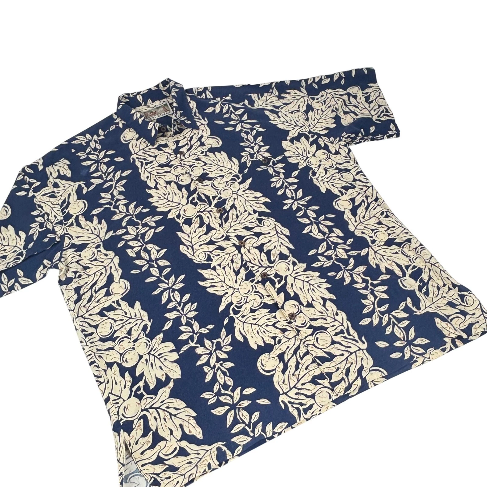 VTG Tori Richard Hawaiian Shirt Camp Mens XL Blue Tropical Floral Button Down
