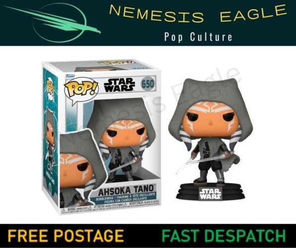 FUNKO POP STAR WARS THE CLONE WARS AHSOKA TANO #650 BOBBLEHEAD VINYL FIGURE MINT