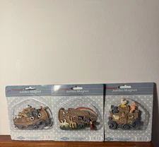 Vintage 1995 Artmark Noah’s Ark Jumbo Magnets Set of 3 New in Original Packaging