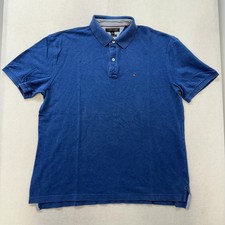 Tommy Hilfiger Blue Classic Fit Short Sleeve Polo Shirt Size XL