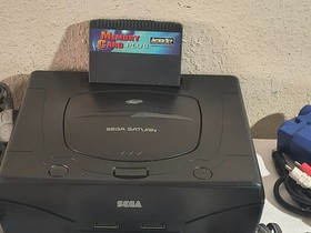 Sega Saturn  Console MK-80000A Black 3 Games 2 Controllers/Light Gun, Memory Crd