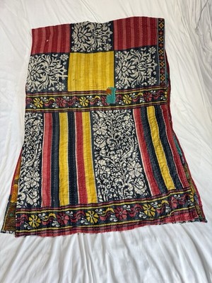 Kantha Bae  Patchwork Indie Colorful BOHO Vest   Handmade Womens  vest O/S 