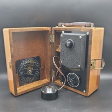 Vtg Photovolt Corp.NYC Illumination Photo Meter/Camera Collectible/Wooden Box