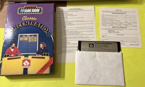 Classic Concentration TV Game Show Commodore 64 - Complete Tested Works!