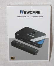 NEWCARE HDMI Switch 3 in 1 Out, 4K 60Hz HDMI Splitter with Remote, HDMI Switcher