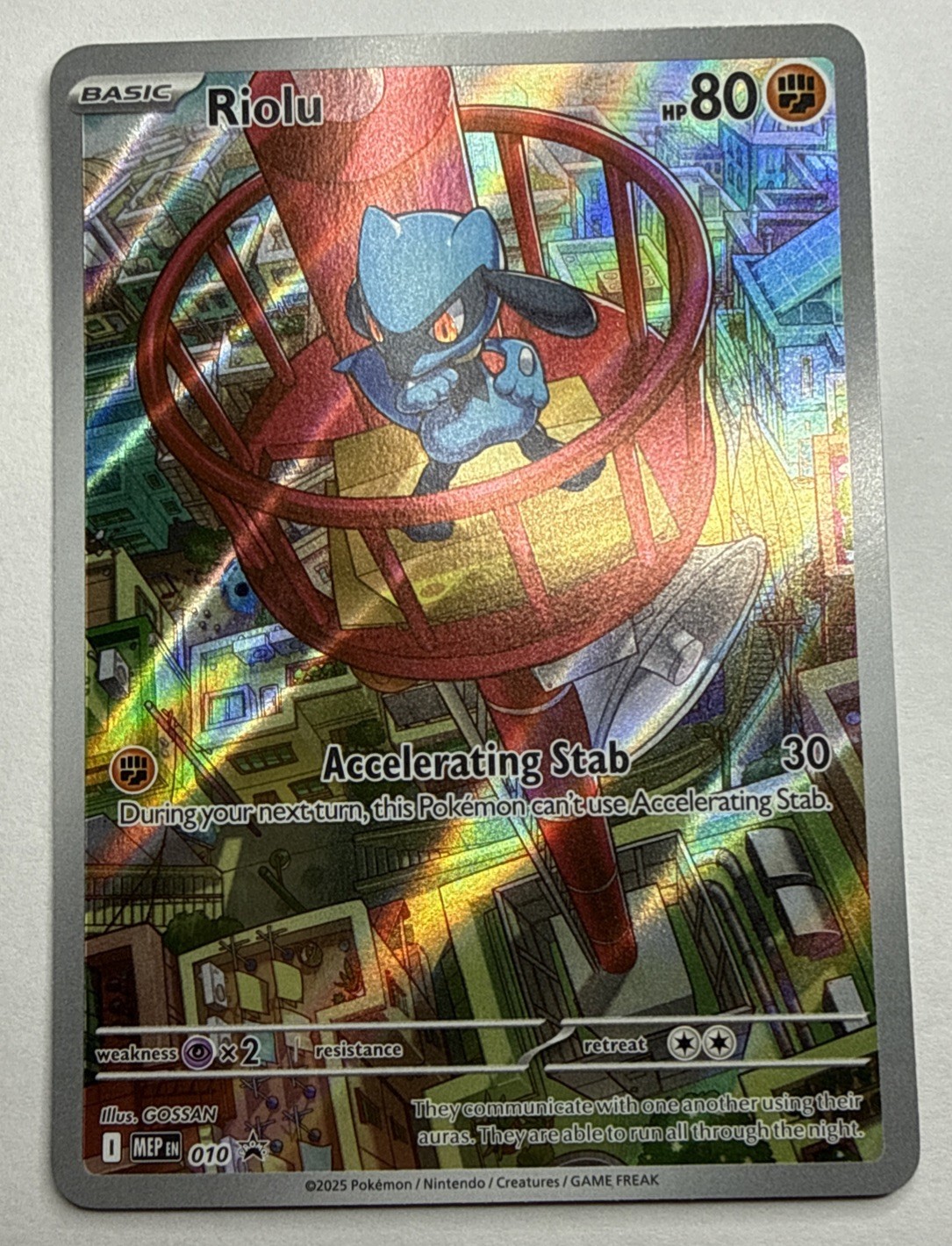 Riolu Pokémon Mega Evolutions Black Star Promo Illustration Rare #10 Near Mint