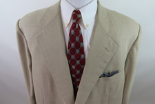 Kashani Take 6 Italian Sport Coat Pure Wool Beige Blazer Jacket 54 L Big Man