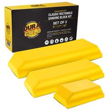 5", 7-3/4" and 10" Rectangle Hand Sanding Blocks, Hook  Loop Backing, PSA Pad
