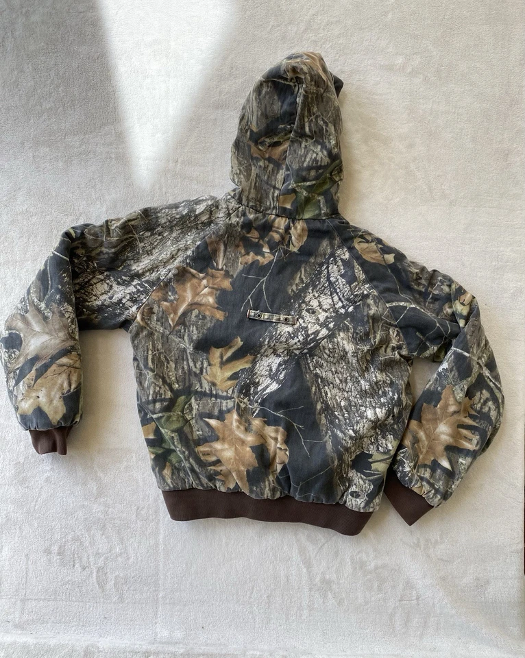 Chaqueta con Capucha Mossy Oak Camuflada Cremallera Juvenil Talla Grande (14-16) Caza Exterior Foto 2 de 4