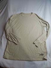 XGO Shirt Mens Size XL Tan Crew Neck Flame Retardant Base Layer Long Sleeve