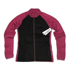 SmartWool Womens M Intraknit Merino Sport Full Zip Jacket Pink Black Fuchsia NWT
