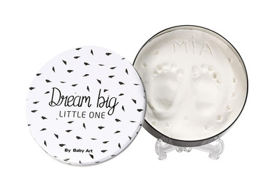 Baby Art Magic Box White and Black Runde Box Aus Metall Mit Modelliermasse, Set 